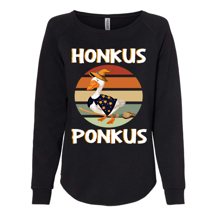 Honkus Ponkus Retro Funny Halloween Duck Goose Costume Gift Womens California Wash Sweatshirt