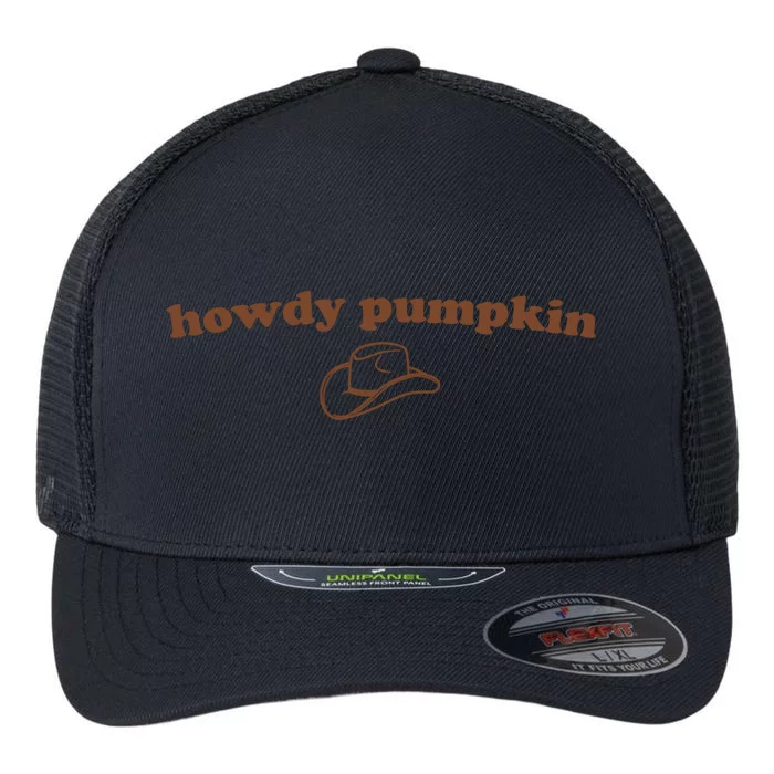 Howdy Pumpkin Rodeo Western Country Fall Southern Halloween Gift Flexfit Unipanel Trucker Cap