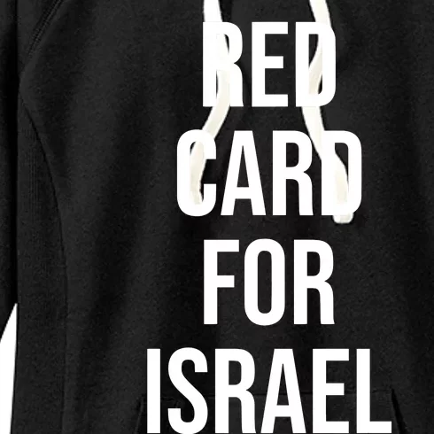 Hampden Park Red Card For Israel Women's Fleece Hoodie