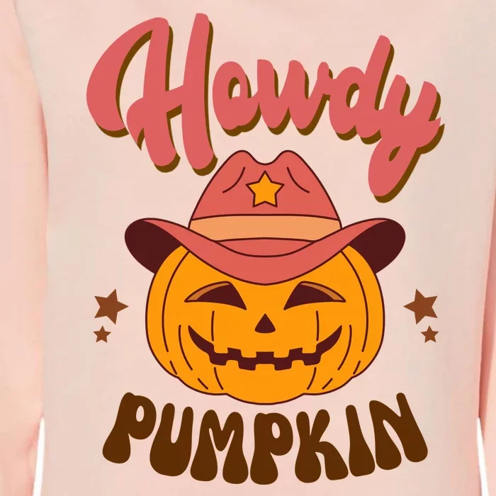 Howdy Pumpkin Retro Cute Halloween Womens California Wash Sweatshirt