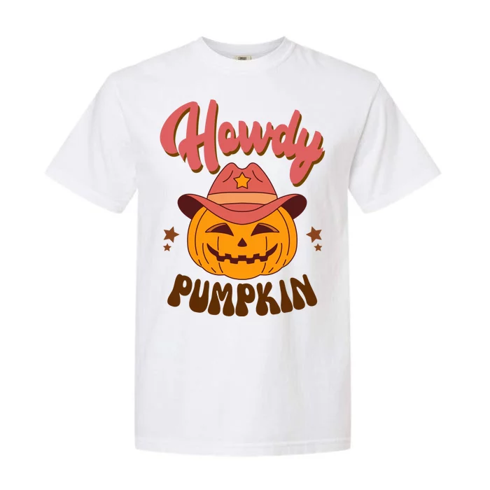 Howdy Pumpkin Retro Cute Halloween Garment-Dyed Heavyweight T-Shirt