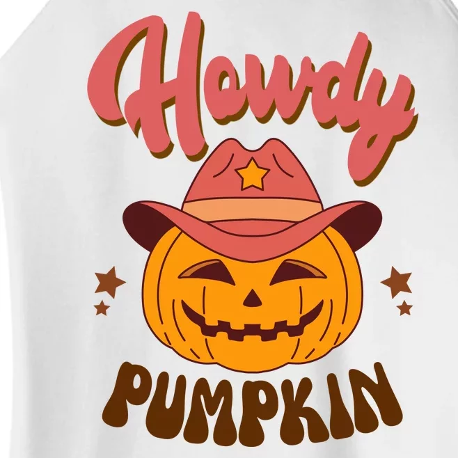 Howdy Pumpkin Retro Cute Halloween Women’s Perfect Tri Rocker Tank