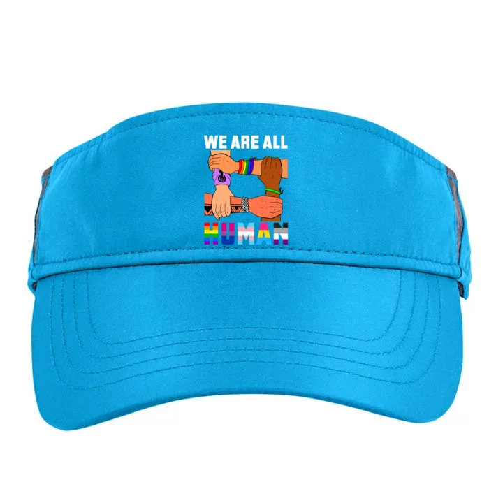 Hu Pride Rainbow Lgbt Flag Gay Les Melanin Juneteenth Gift Adult Drive Performance Visor