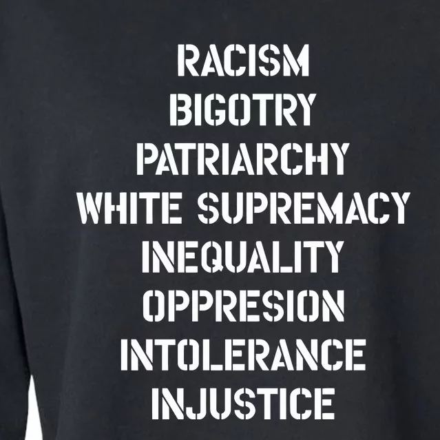 Hasan Piker Racism Bigotry Patriarchy White Supremacy Inequality Oppression Into Cropped Pullover Crew