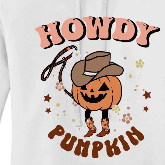 Howdy Pumpkin Rodeo Western Fall Southern Halloween Women's Pullover Hoodie