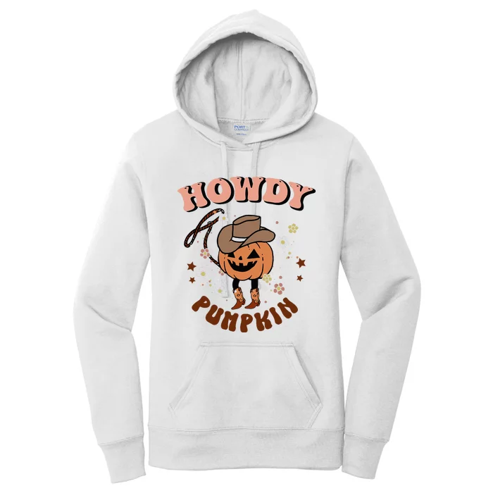 Howdy Pumpkin Rodeo Western Fall Southern Halloween Women's Pullover Hoodie