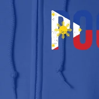 Hilarious Pogi Statet In Philippine Flag Design Idea Gift Full Zip Hoodie