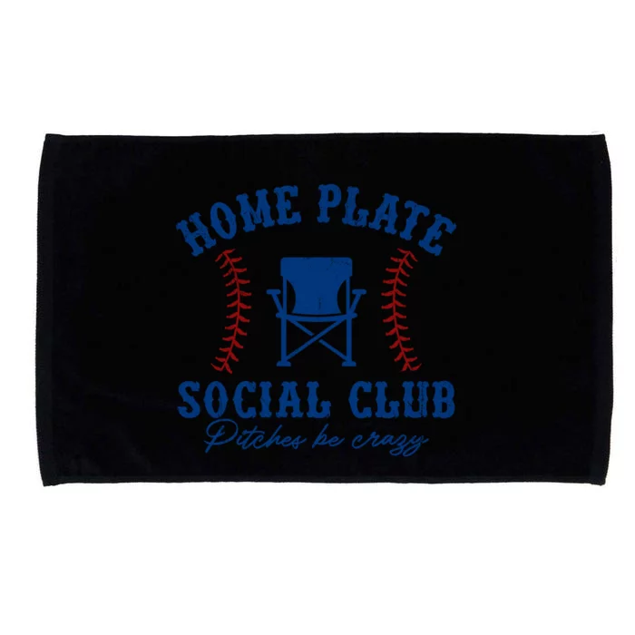 Home Plate Social Club Pitches Be Crazy Baseball Gift Microfiber Hand Towel