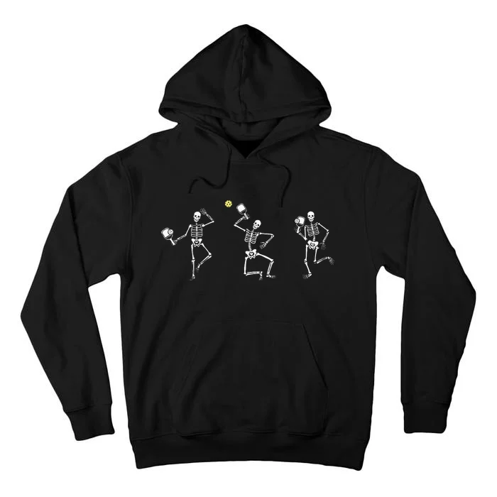 Halloween Pickleball Skeleton Tall Hoodie