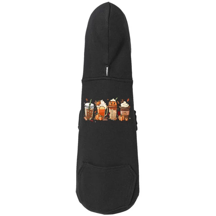 Halloween Pumpkin Spice Coffee Lover Doggie 3-End Fleece Hoodie