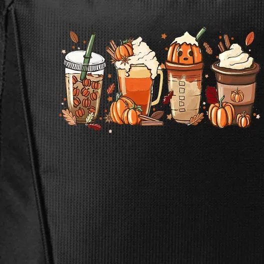 Halloween Pumpkin Spice Coffee Lover City Backpack