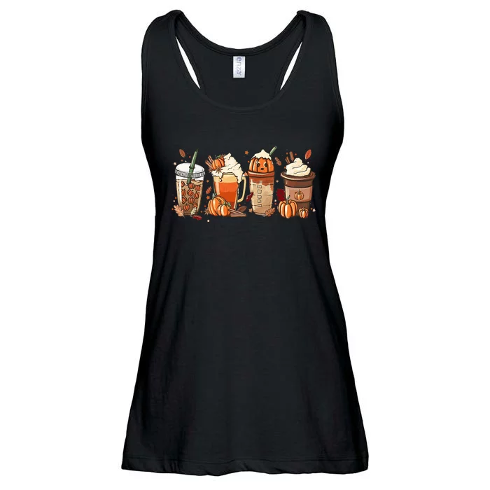 Halloween Pumpkin Spice Coffee Lover Ladies Essential Flowy Tank