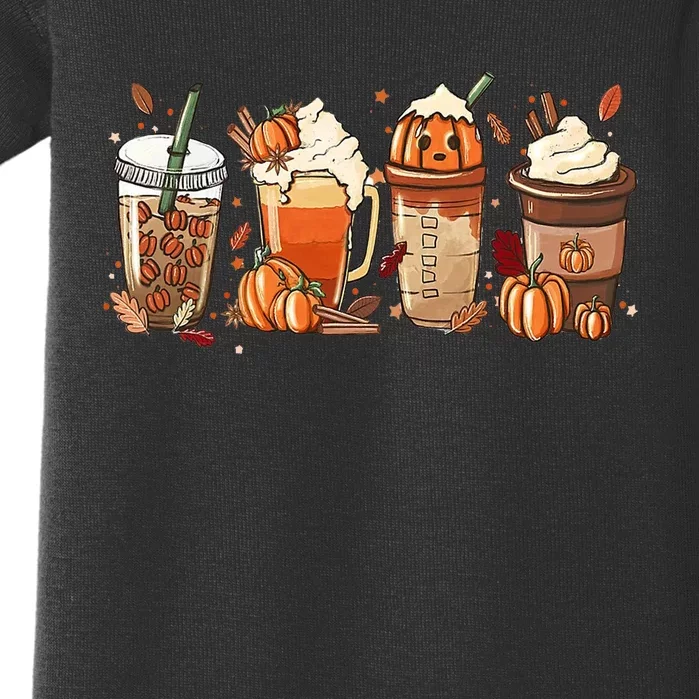 Halloween Pumpkin Spice Coffee Lover Baby Bodysuit