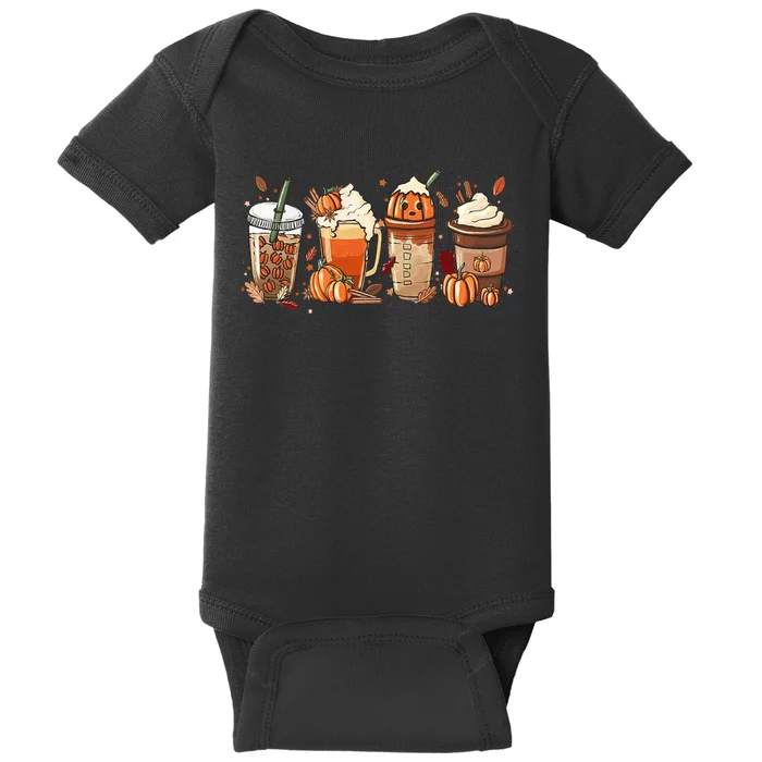 Halloween Pumpkin Spice Coffee Lover Baby Bodysuit