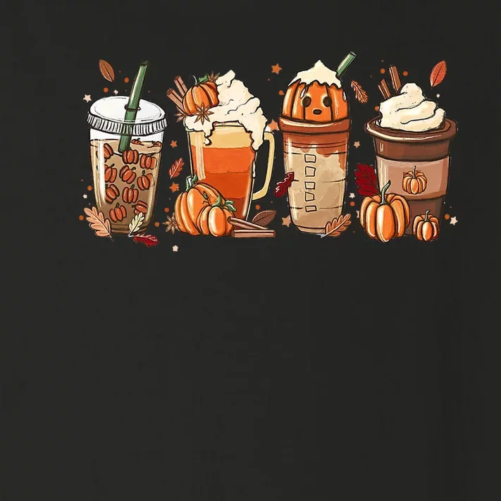 Halloween Pumpkin Spice Coffee Lover Toddler Long Sleeve Shirt