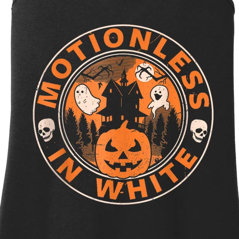 Halloween Pumpkin Scary Funny Motionlesses In White Ladies Essential Tank