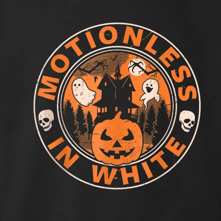 Halloween Pumpkin Scary Funny Motionlesses In White Toddler Hoodie