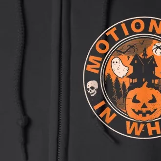 Halloween Pumpkin Scary Funny Motionlesses In White Full Zip Hoodie