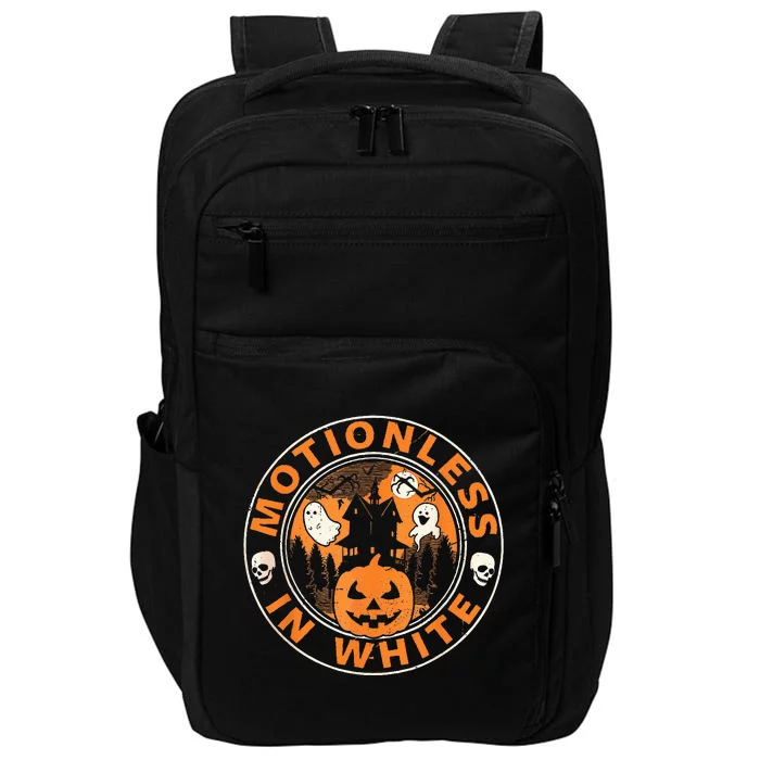 Halloween Pumpkin Scary Funny Motionlesses In White Impact Tech Backpack