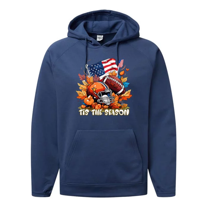 Hand Peace Sign Turkey Pilgrim Hat Cool Retro Thanksgiving Performance Fleece Hoodie