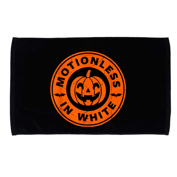 Halloween Pumpkin Scary Funny Motionlesses In White Microfiber Hand Towel