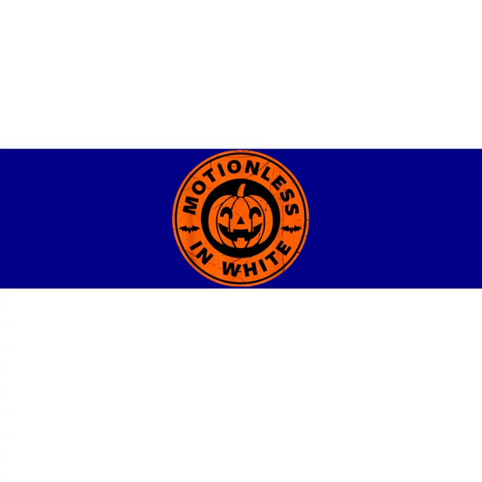 Halloween Pumpkin Scary Funny Motionlesses In White Bumper Sticker