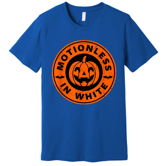 Halloween Pumpkin Scary Funny Motionlesses In White Premium T-Shirt