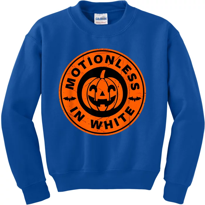 Halloween Pumpkin Scary Funny Motionlesses In White Kids Sweatshirt