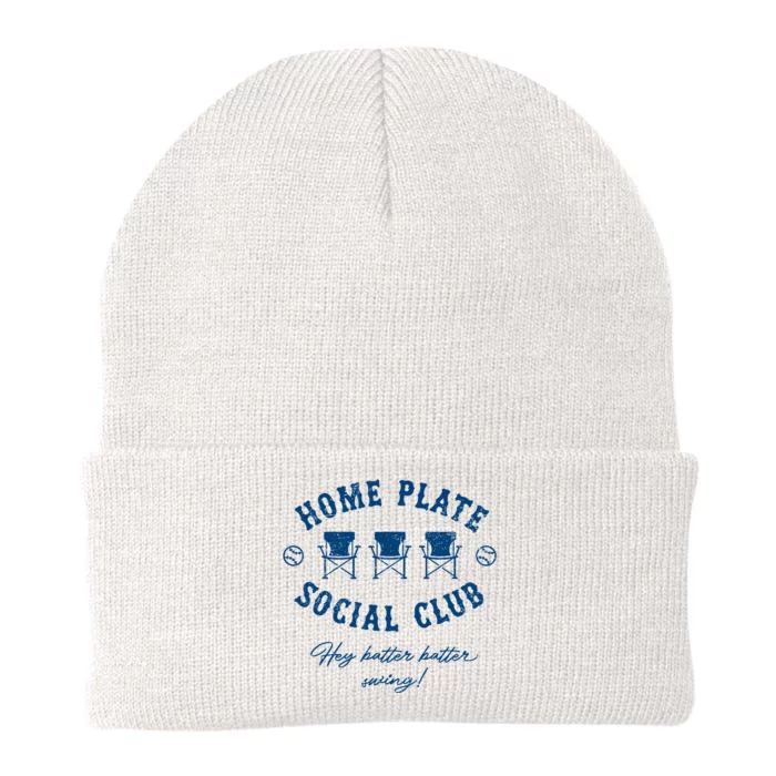 Home Plate Social Club Hey Batter Batter Swing Baseball Knit Cap Winter Beanie