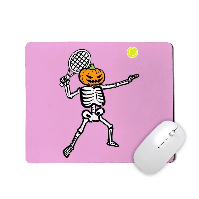 Halloween Pumpkin Skeleton Tennis Costume Mousepad