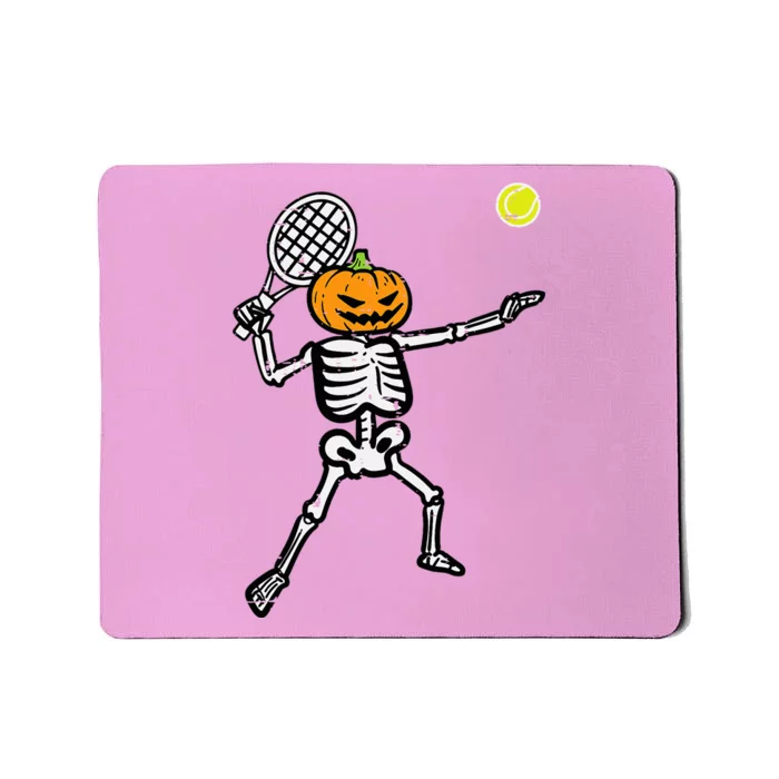 Halloween Pumpkin Skeleton Tennis Costume Mousepad