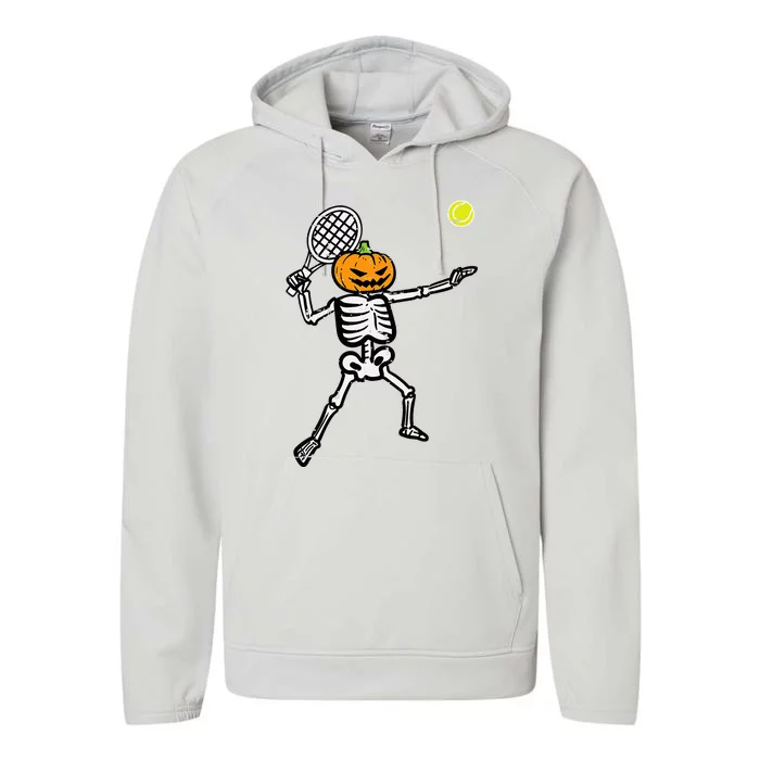 Halloween Pumpkin Skeleton Tennis Costume Performance Fleece Hoodie