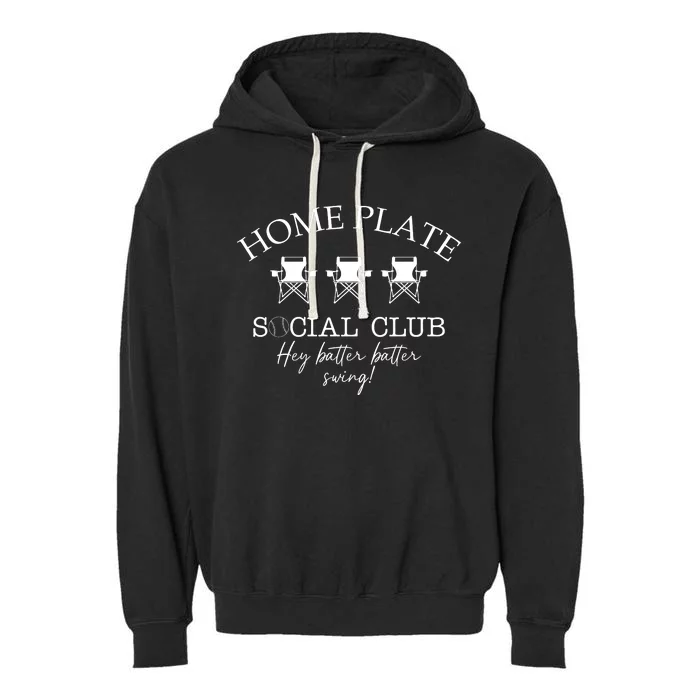 Home Plate Social Club Baseball Mom Garment-Dyed Fleece Hoodie