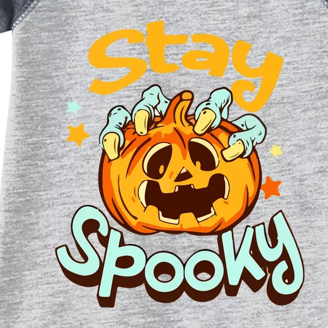 Halloween Pumpkin Stay Spooky Halloween Zombie Pumpkin Face Gift Infant Baby Jersey Bodysuit