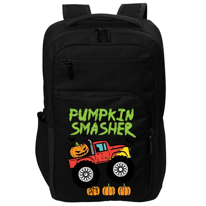 Halloween Pumpkin Smasher Monster Truck Costume Gift Impact Tech Backpack