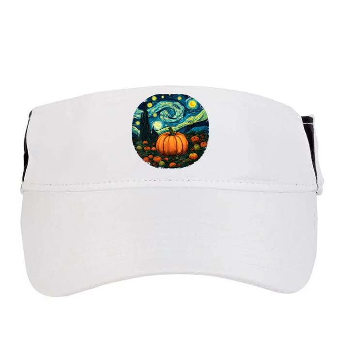 Halloween Pumpkin Starry Night Van Gogh Art Lovers Adult Drive Performance Visor