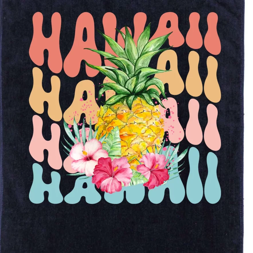 Hawaii Pineapple Summer Groovy Retro Platinum Collection Golf Towel