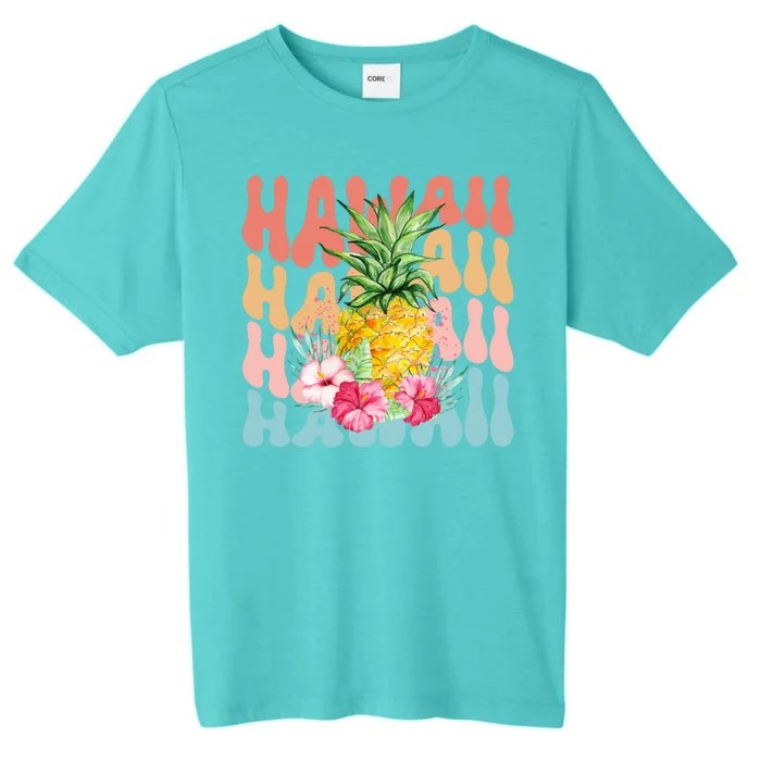 Hawaii Pineapple Summer Groovy Retro ChromaSoft Performance T-Shirt