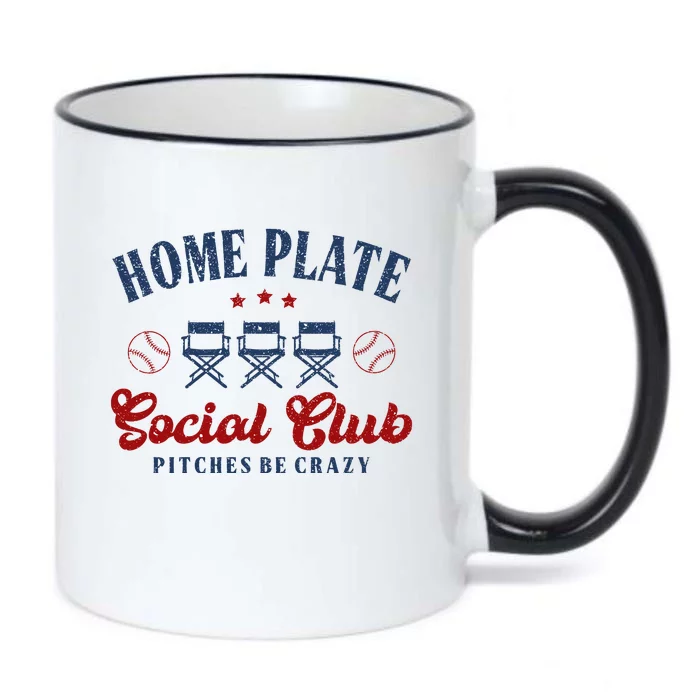 Home Plate Social Club Softball Black Color Changing Mug