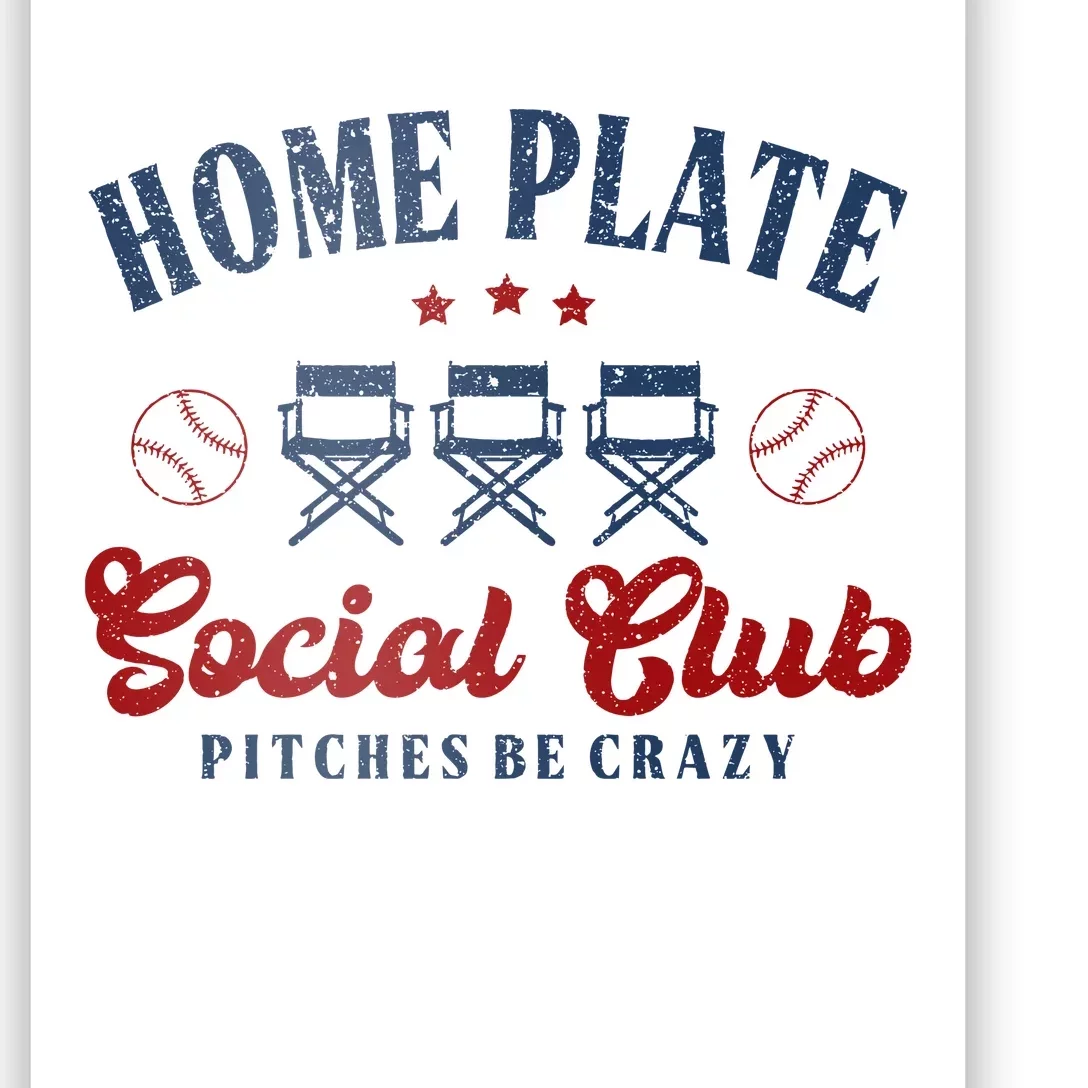 Home Plate Social Club Softball Poster