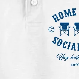 Home Plate Social Club Hey Batter Batter Swing Baseball Dry Zone Grid Performance Polo