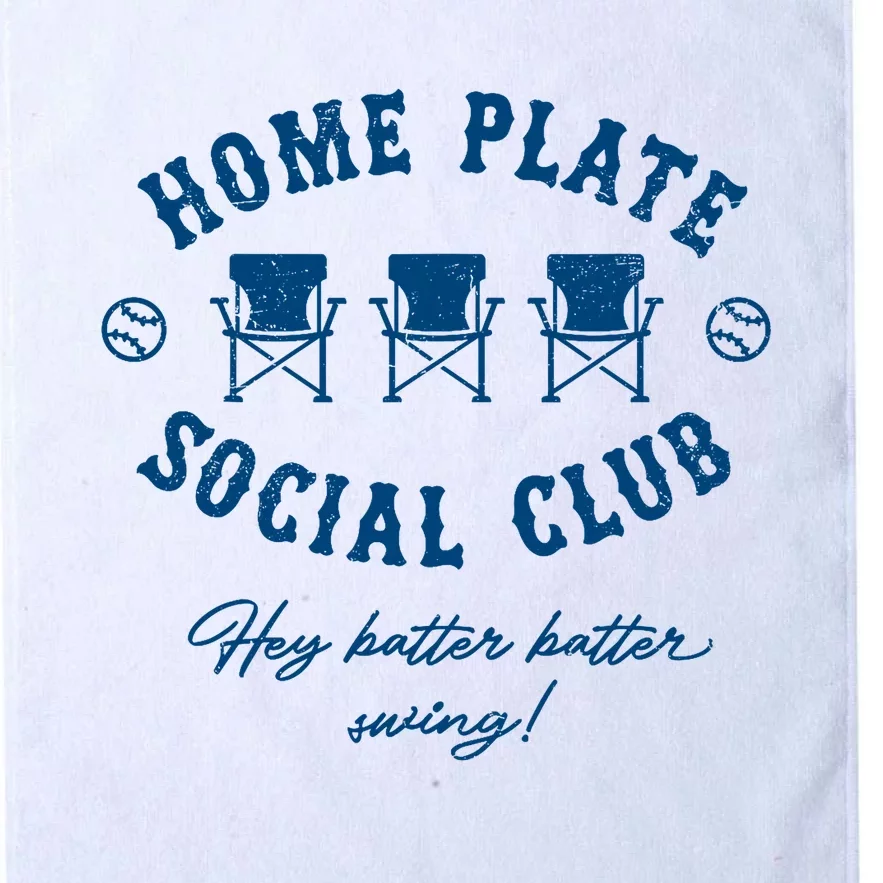 Home Plate Social Club Hey Batter Batter Swing Baseball Platinum Collection Golf Towel