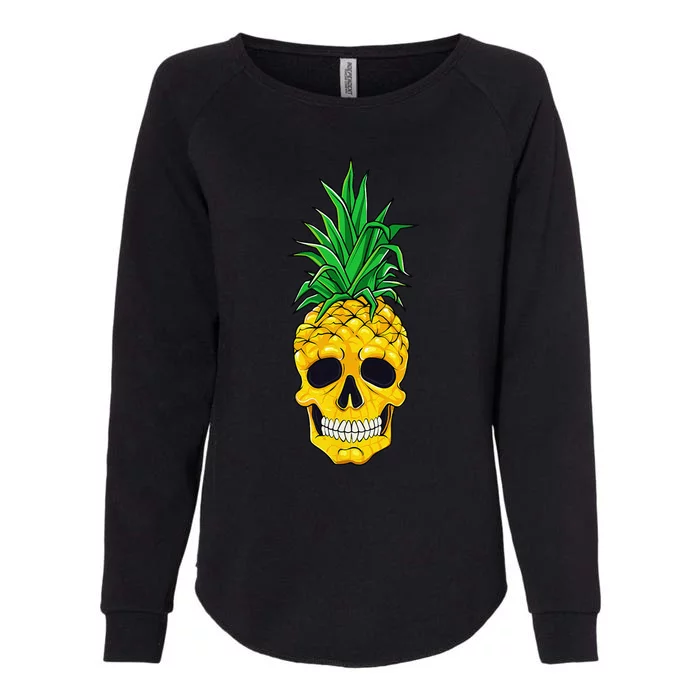 Hawaiian Pineapple Skull Summer Halloween Costume Goth Womens California Wash Sweatshirt