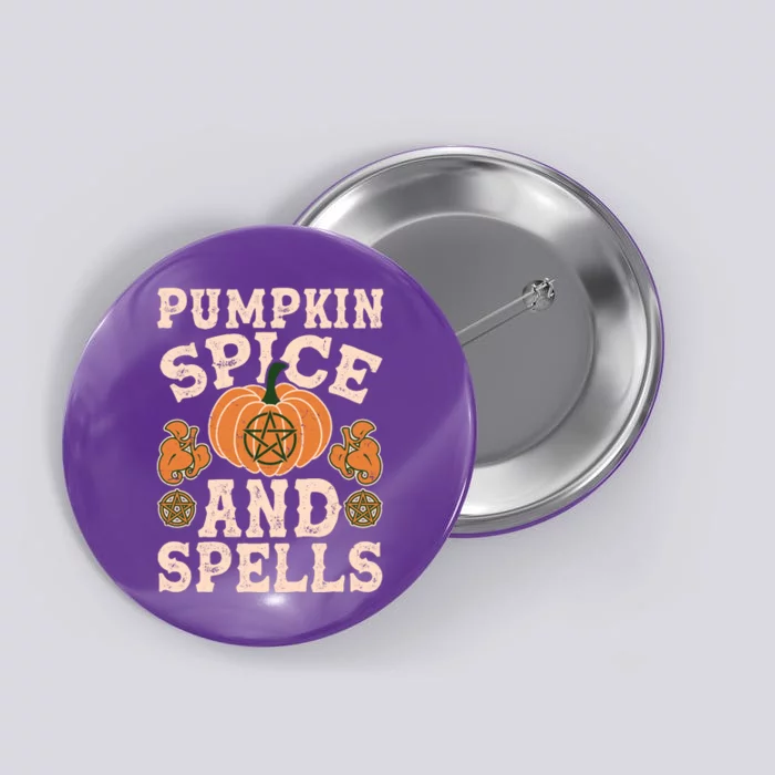 Halloween Pumpkin Spice And Spells Button