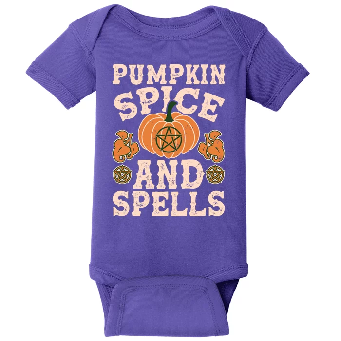 Halloween Pumpkin Spice And Spells Baby Bodysuit