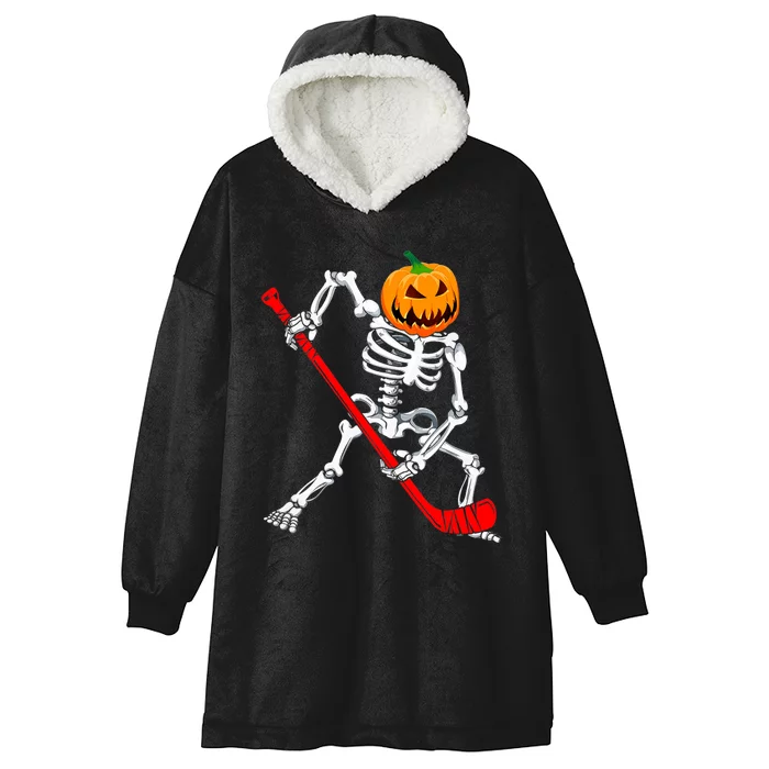 Hockey Player Skeleton Halloween Pumkin Costume For Boy Hooded Wearable Blanket