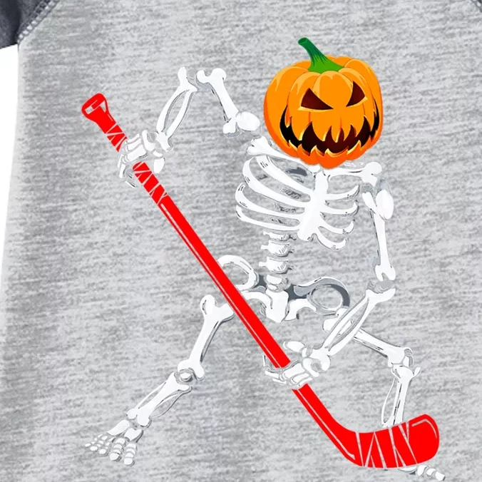 Hockey Player Skeleton Halloween Pumkin Costume For Boy Infant Baby Jersey Bodysuit