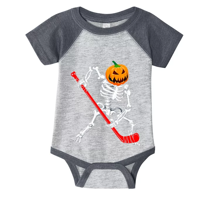 Hockey Player Skeleton Halloween Pumkin Costume For Boy Infant Baby Jersey Bodysuit