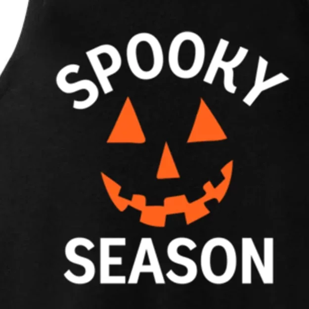 Halloween Pumpkin SpookySeason Design Funny Gift Ladies Tri-Blend Wicking Tank