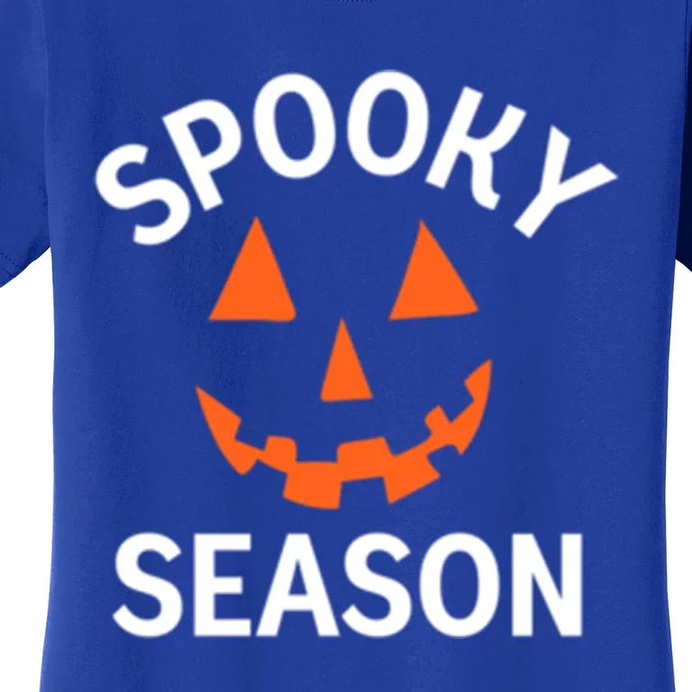 Halloween Pumpkin SpookySeason Design Funny Gift Women's T-Shirt